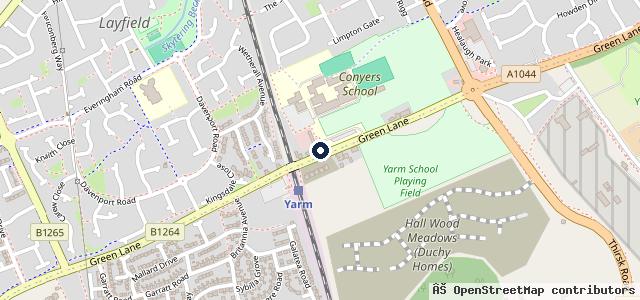 Map showing the location of Brittains Garage
