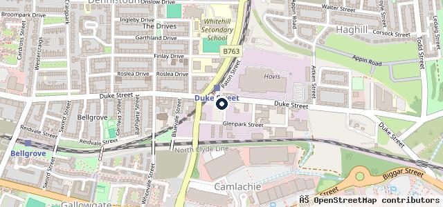 Map showing the location of Brownes Garage