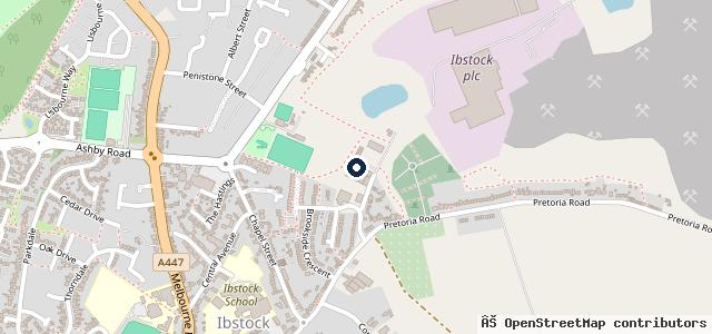 Map showing the location of Brookside Garage