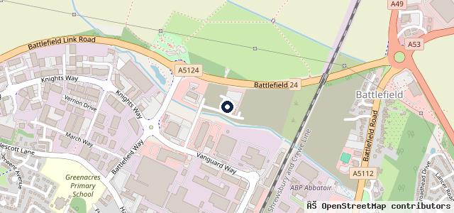 Map showing the location of BYD Service Centre Shrewsbury