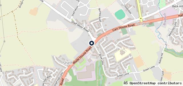 Map showing the location of C J R