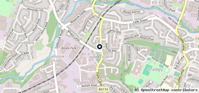 Map showing the location of C M Services
