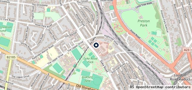 Map showing the location of Caffyns Brighton Audi