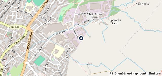 Map showing the location of Castle Motors