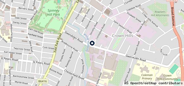 Map showing the location of Centre Garage