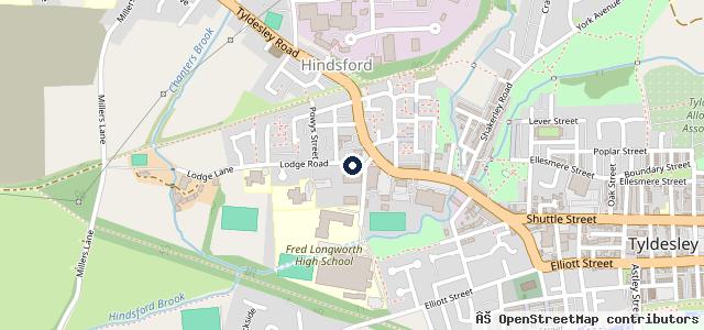 Map showing the location of Chanters Service Centre