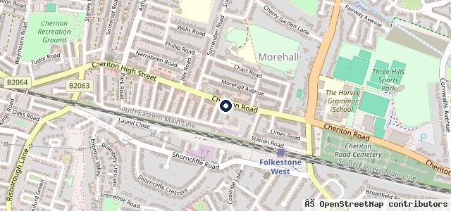 Map showing the location of Cheriton Motor Cycles