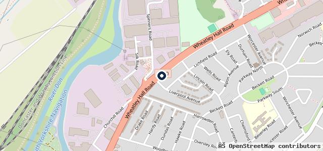 Map showing the location of JCT600 Audi Doncaster