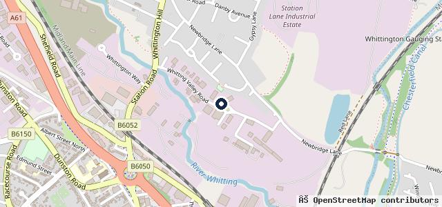 Map showing the location of Chesterfield Car Clinic
