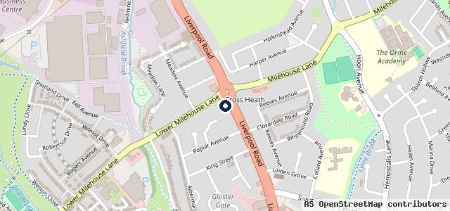 Map showing the location of Formula One Autocentres - Newcastle