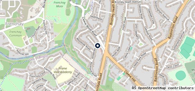Map showing the location of Cleeve Wood Garage