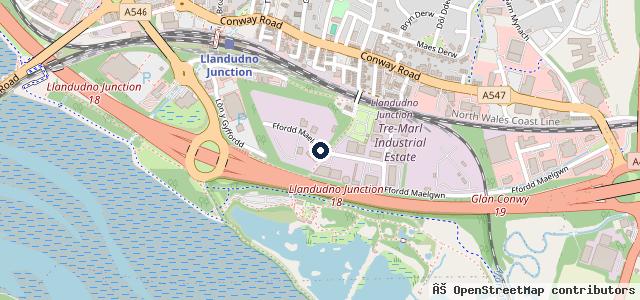 Map showing the location of Conwy Panel And Paint Ltd