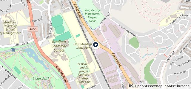 Map showing the location of D. M. Keith Škoda Bradford