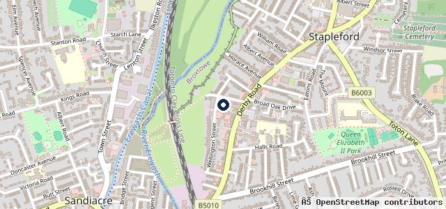 Map showing the location of Victoria Garage