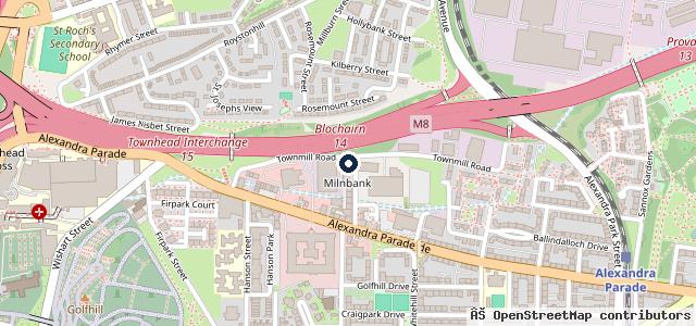 Map showing the location of Dalmarnock MOT Centre