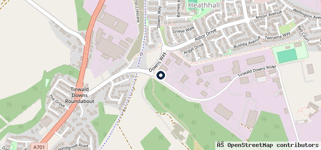 Map showing the location of Dalziels Garage Services - Eurorepar Car Service
