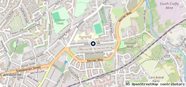 Map showing the location of Dolcoath Motors | Camborne