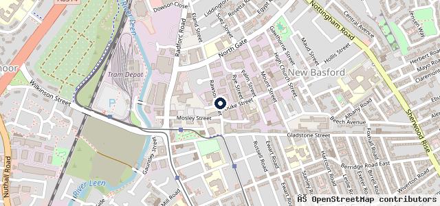 Map showing the location of Elm Tree Garage Nottingham Ltd