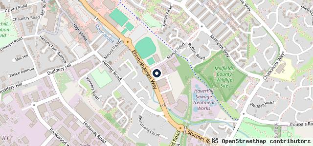 Map showing the location of EMG Used Cars & Ford Authorised Repairer Haverhill