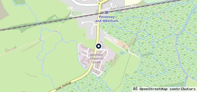 Map showing the location of JCB Volkswagen Van Centre Eastbourne