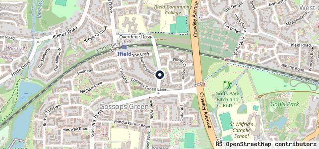 Map showing the location of JCB Volkswagen Van, Camper & California Centre Crawley