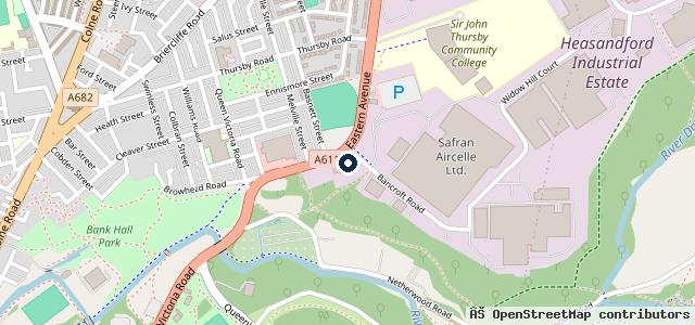 Map showing the location of Ford Transit Centre Burnley