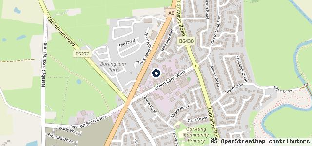 Map showing the location of Garstang Motors
