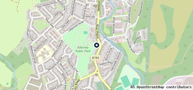 Map showing the location of Garnock Valley Cars
