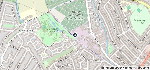 Map showing the location of Garth Road MOT Centre