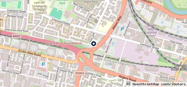 Map showing the location of RRG Toyota Salford Quays