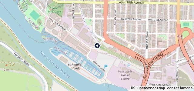 Map showing the location of Arbutus Service Centre