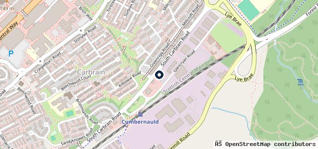 Map showing the location of Arnold Clark Cumbernauld Kia