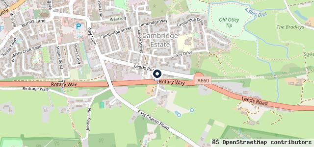 Map showing the location of Direct Tyre Service & MOT Centre