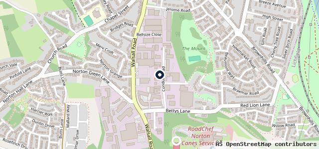Map showing the location of Chase Tyres Autocentres