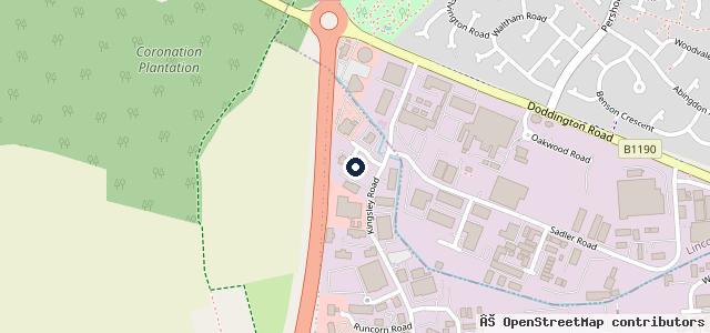 Map showing the location of Stoneacre Lincoln - Volvo Cars