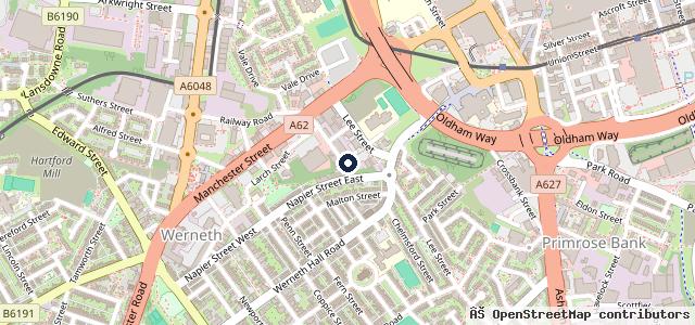 Map showing the location of R T Oldham Service Centre