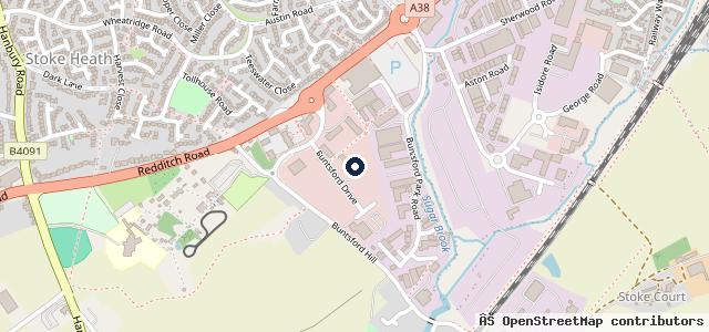 Map showing the location of PEUGEOT at Arbury, Bromsgrove