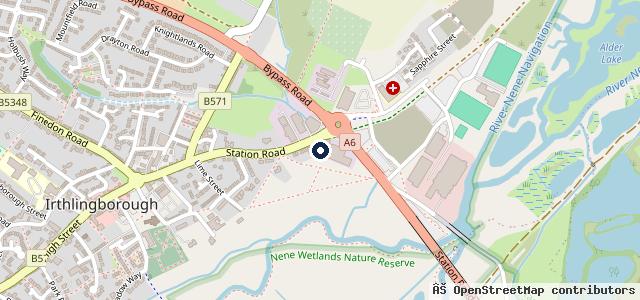 Map showing the location of Central Garage Ford