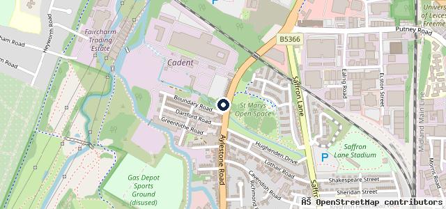 Map showing the location of D J Whyman Cars Ltd
