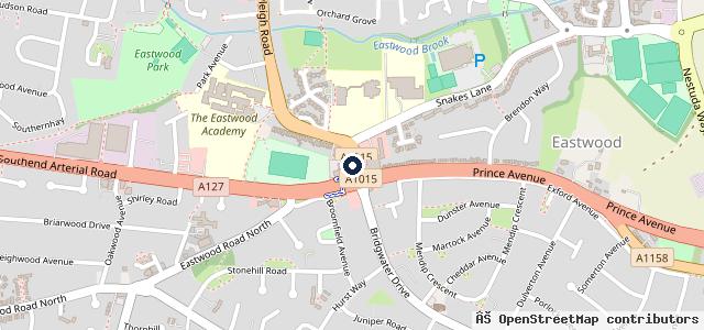 Map showing the location of Kent Elms Corner North