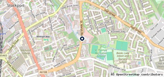 Map showing the location of Evans Halshaw Citroen Stockport