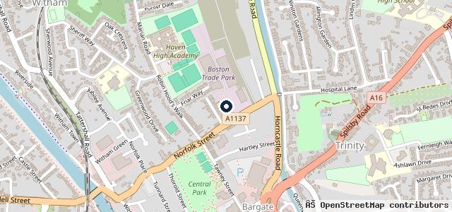 Map showing the location of Boston Testing Station Ltd