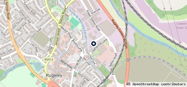 Map showing the location of Alan Morris Vehicle Repair of Rugeley