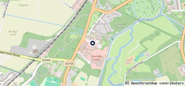 Map showing the location of Lookers Škoda Guildford