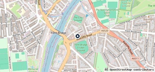 Map showing the location of Lindleys Autocentres Nottingham (West Bridgford)