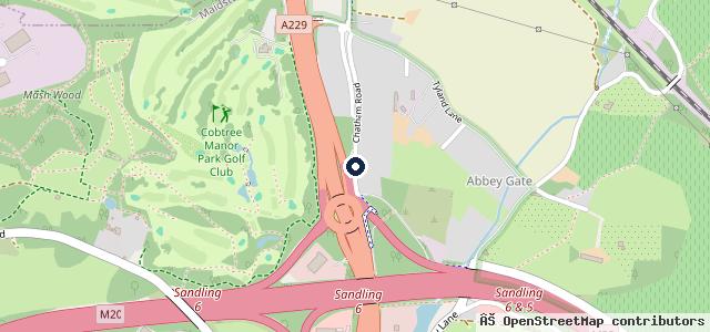Map showing the location of Maidstone Audi
