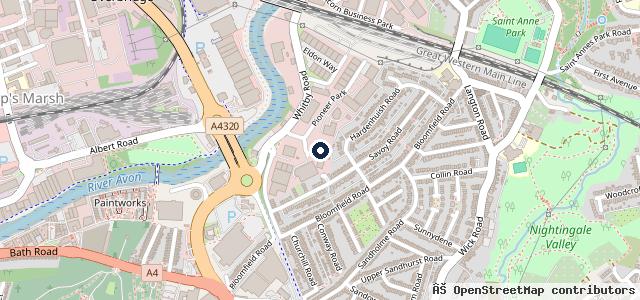 Map showing the location of Mon Motors Volkswagen Bristol