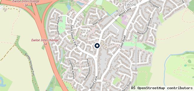 Map showing the location of Wood Lane Service Station Ltd