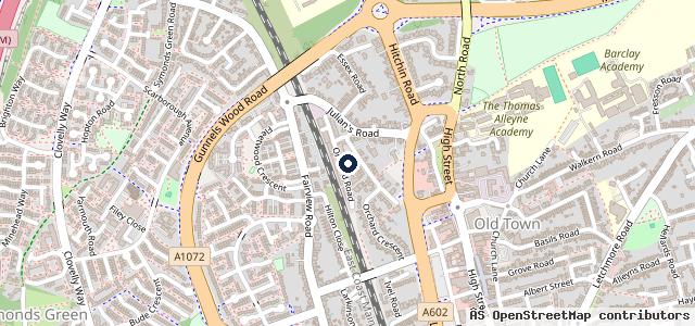 Map showing the location of NTM Garages | Stevenage