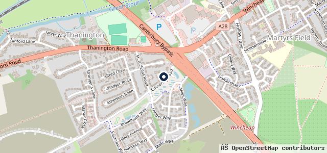 Map showing the location of Shaun's Autoshop